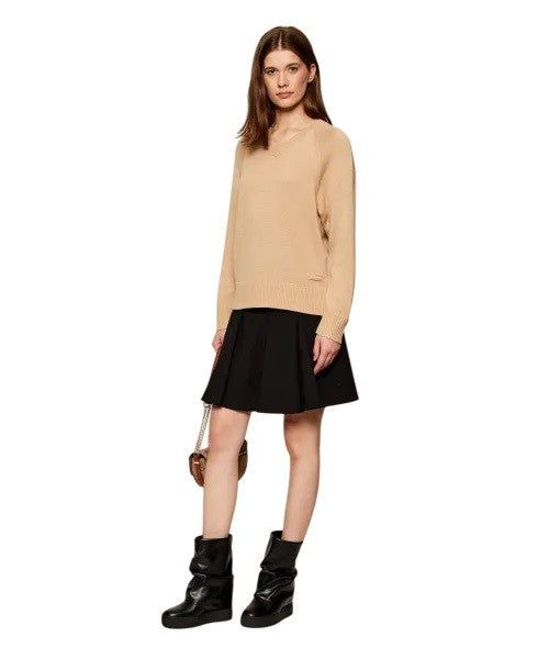 Armani Exchange Knit Sweater With V-Neckline And Ribbed Details
