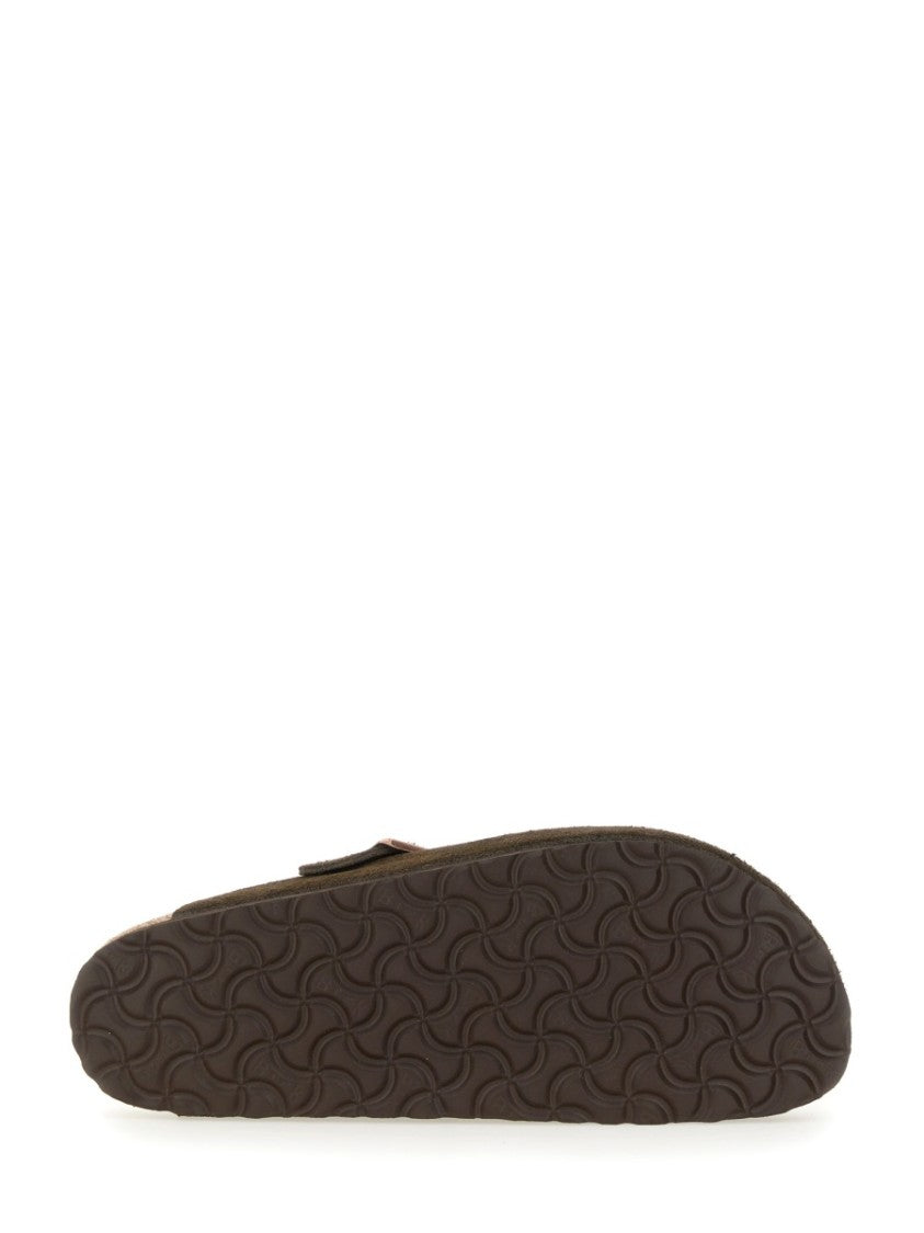 Birkenstock Minimalist Suede Slip-On Sabot With Adjustable Buckle