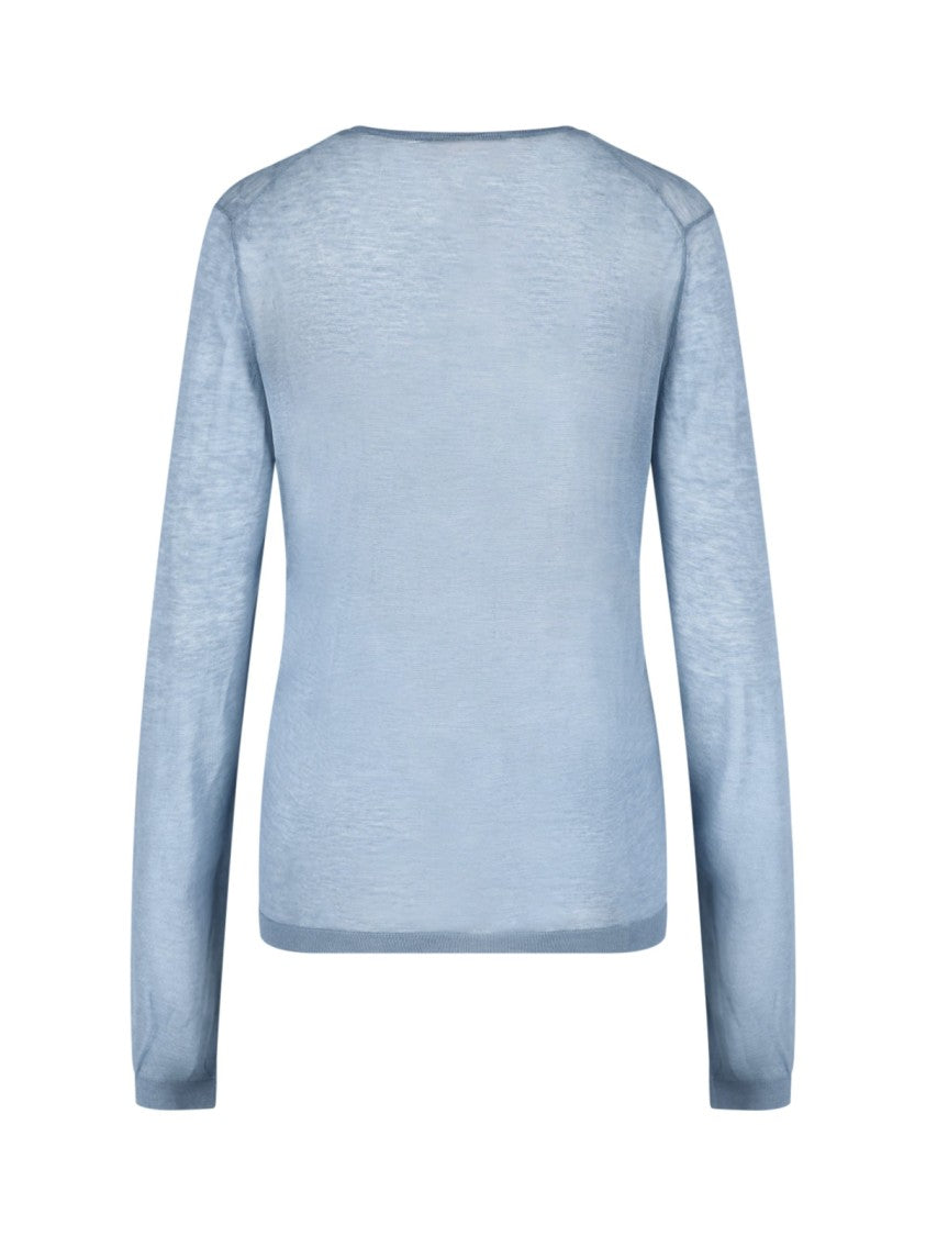 Paloma Wool Fine-Knit Sweater With Classic V-Neck
