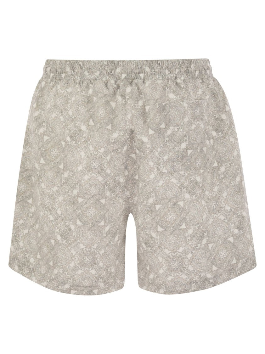 Brunello Cucinelli Beach Swimsuit With Paisley Design