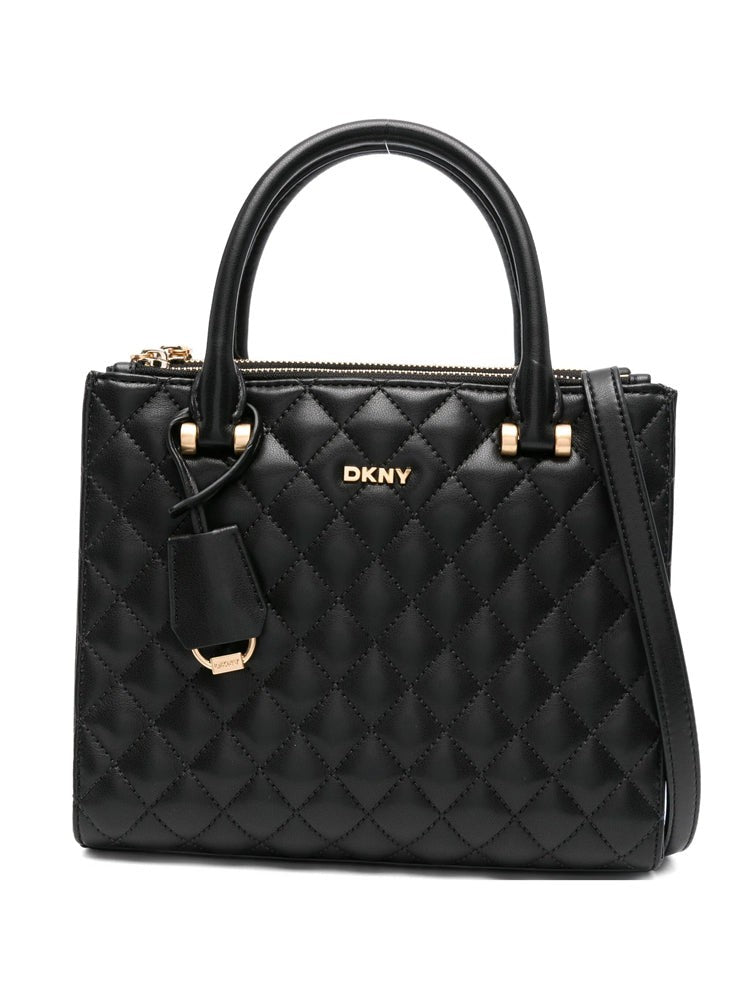 Dkny Quilted Cow Leather Trina Satchel With Gold-Tone Hardware