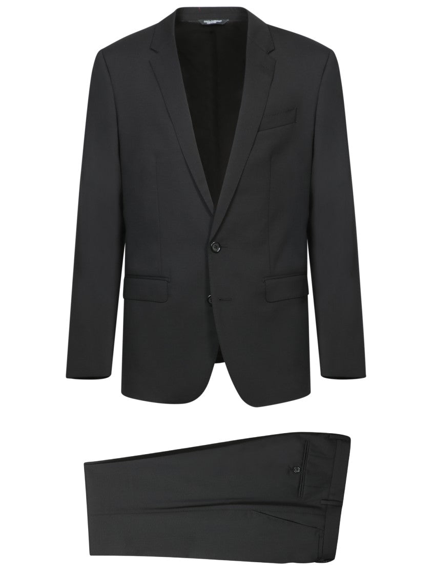 Dolce & Gabbana Black Suit With Classic Tailoring
