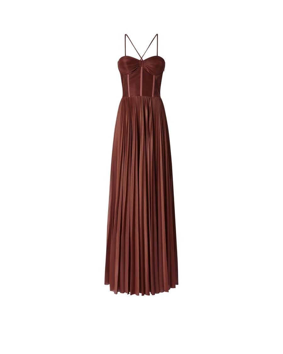 Pinko Beige Maxi Dress With Sweetheart Neckline