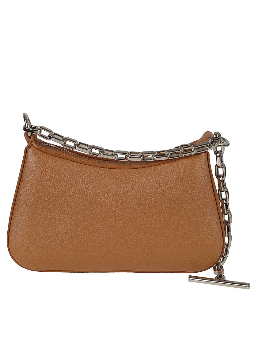 Alexander Mcqueen Curved Silhouette Bag In Pink Full-Grain Calf Leather