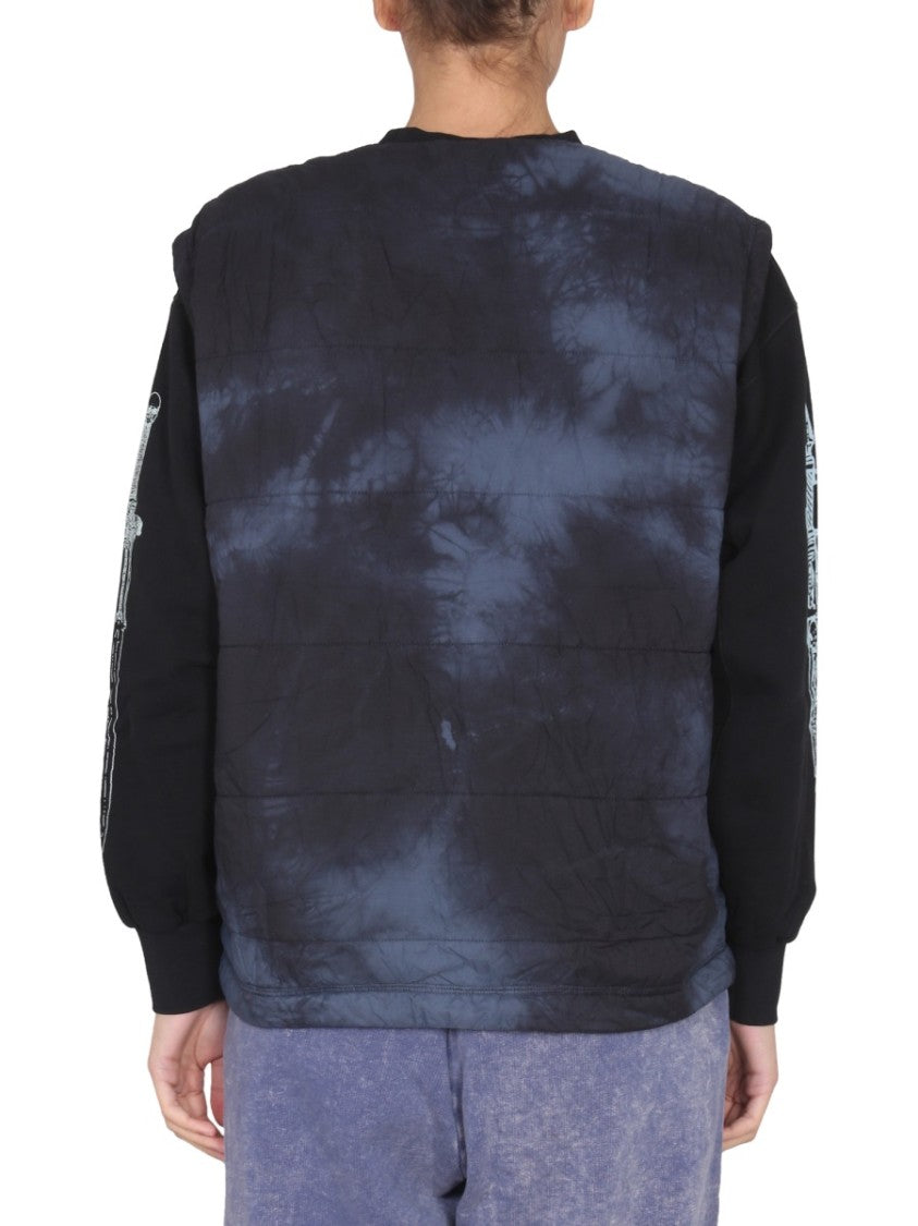 Aries V-Neck Vest With Tie-Dye Pattern