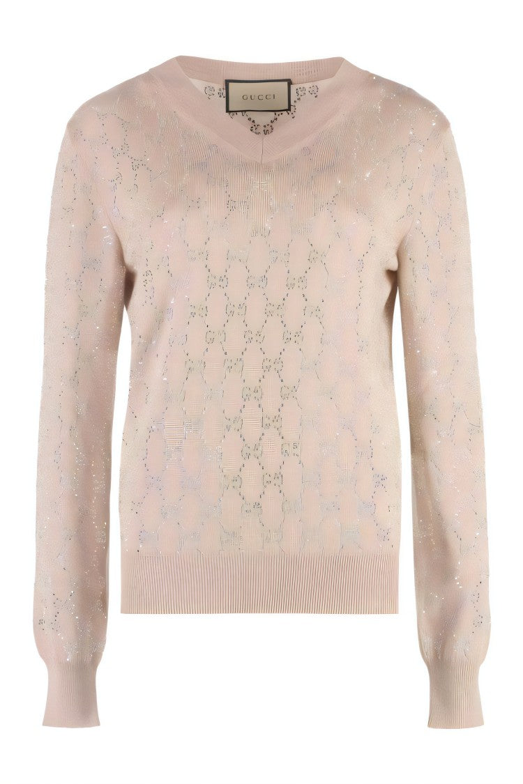 Gucci Soft Knit Sweater With Classic Crew Neckline