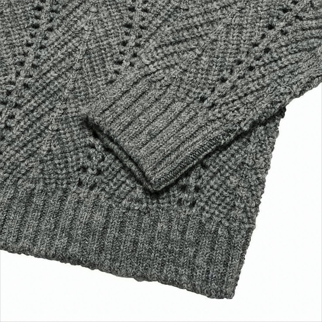 Kolor Textured Knit Wool Pullover With Unique Collar