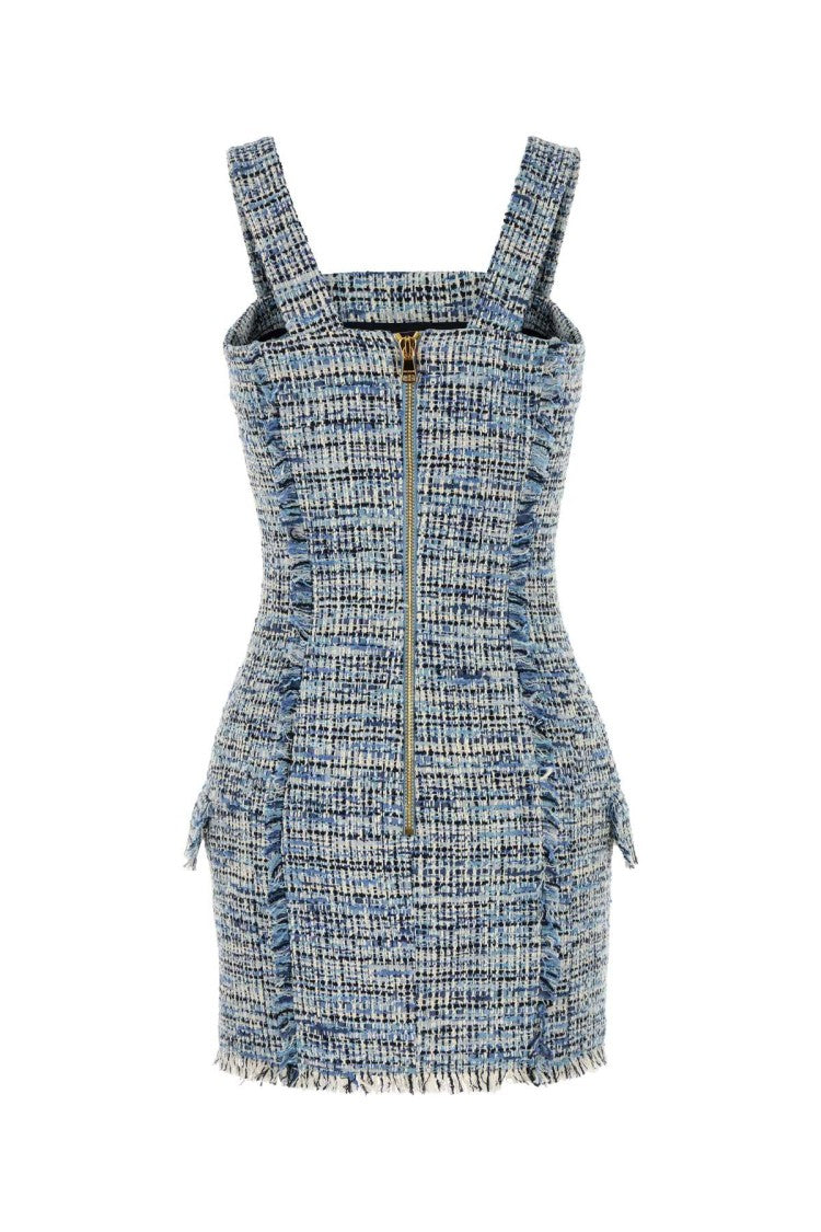 Balmain Embroidered Tweed Dress