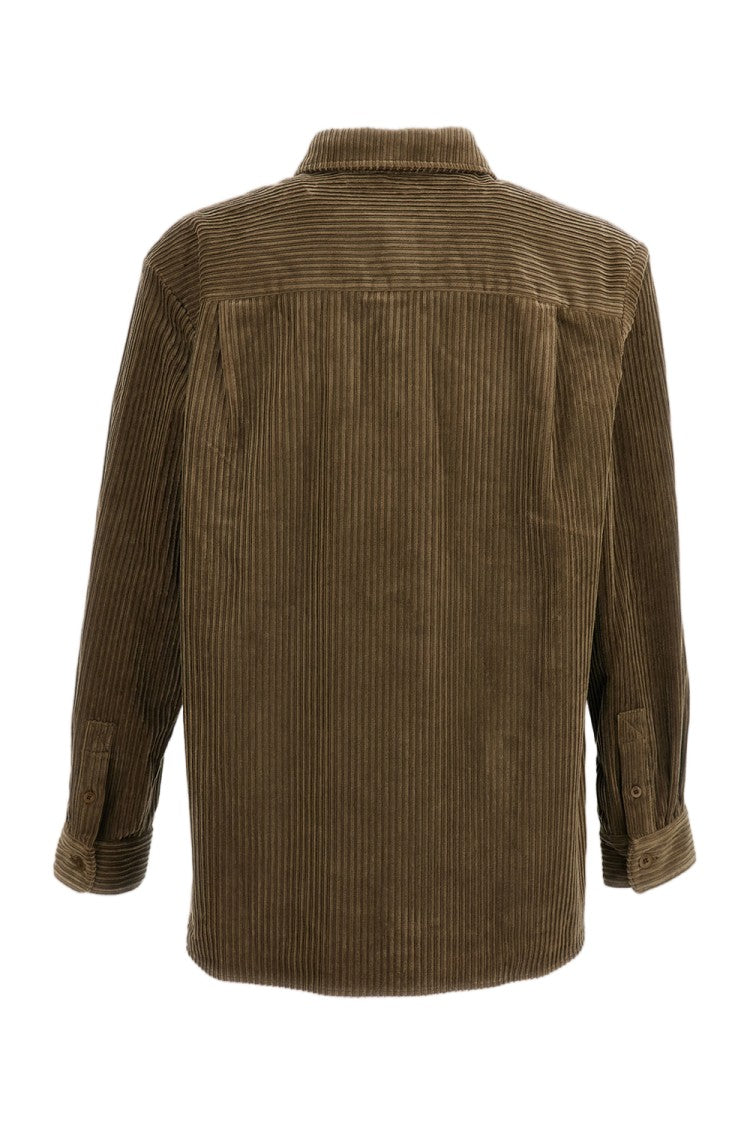 A.P.C. Mateo Logo Cotton Corduroy Overshirt
