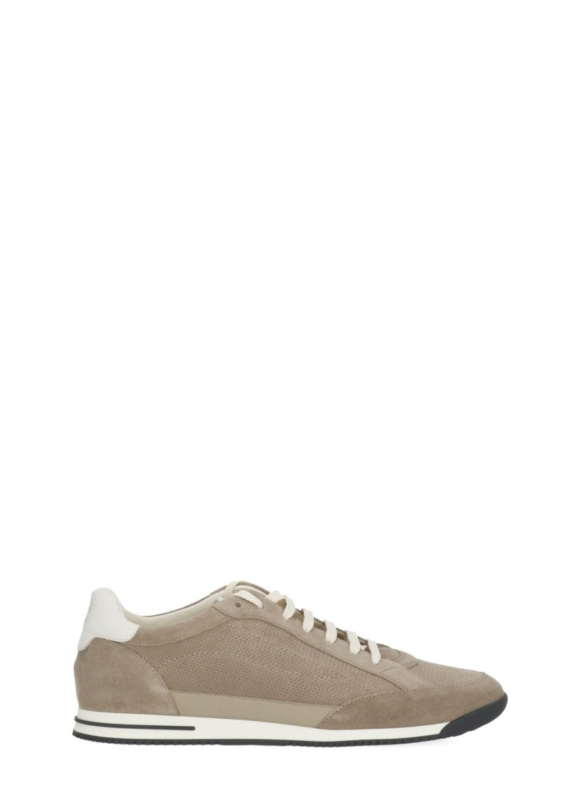 Brunello Cucinelli Brown Suede Leather Sneakers