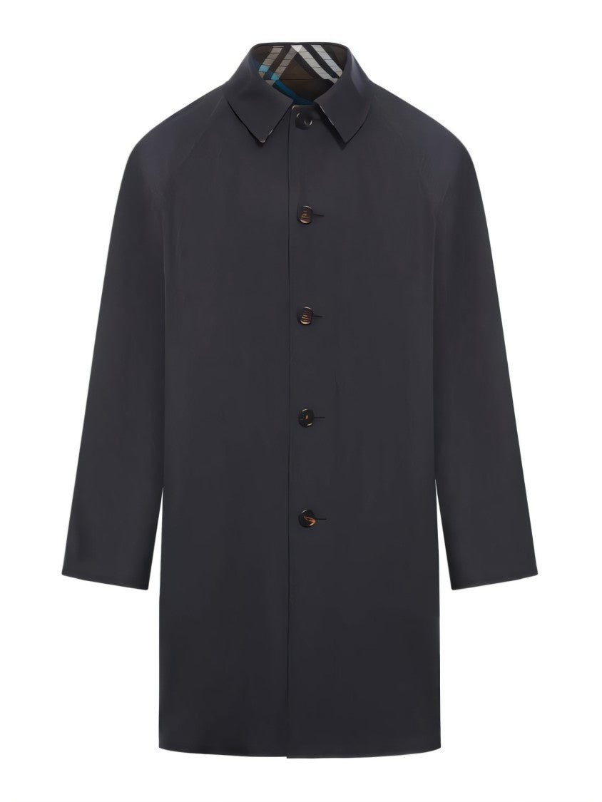 Burberry Black Coat With Signature Check Lining