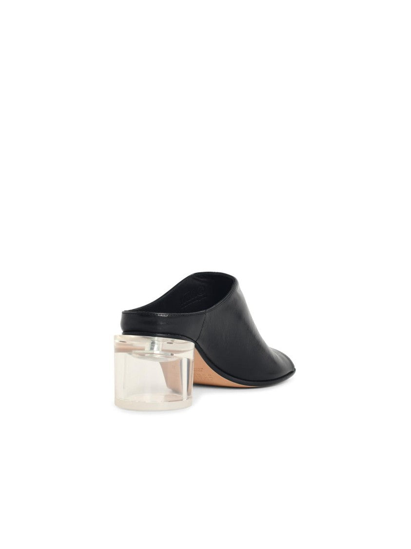 Mm6 By Maison Margiela 'Anatomic' Black Leather Mules