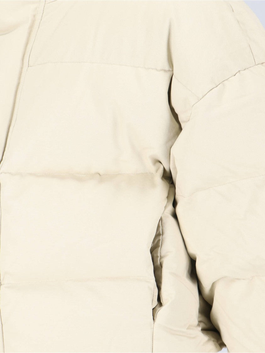 Entire Studios "Mml" Down Jacket In Cream Cotton