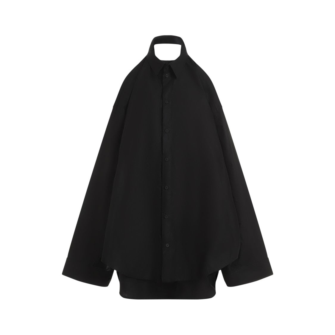 Balenciaga Black Cotton Suspended Shirt Dress