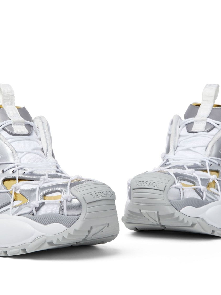 Versace Color-Block Sneakers With Metallic Accents