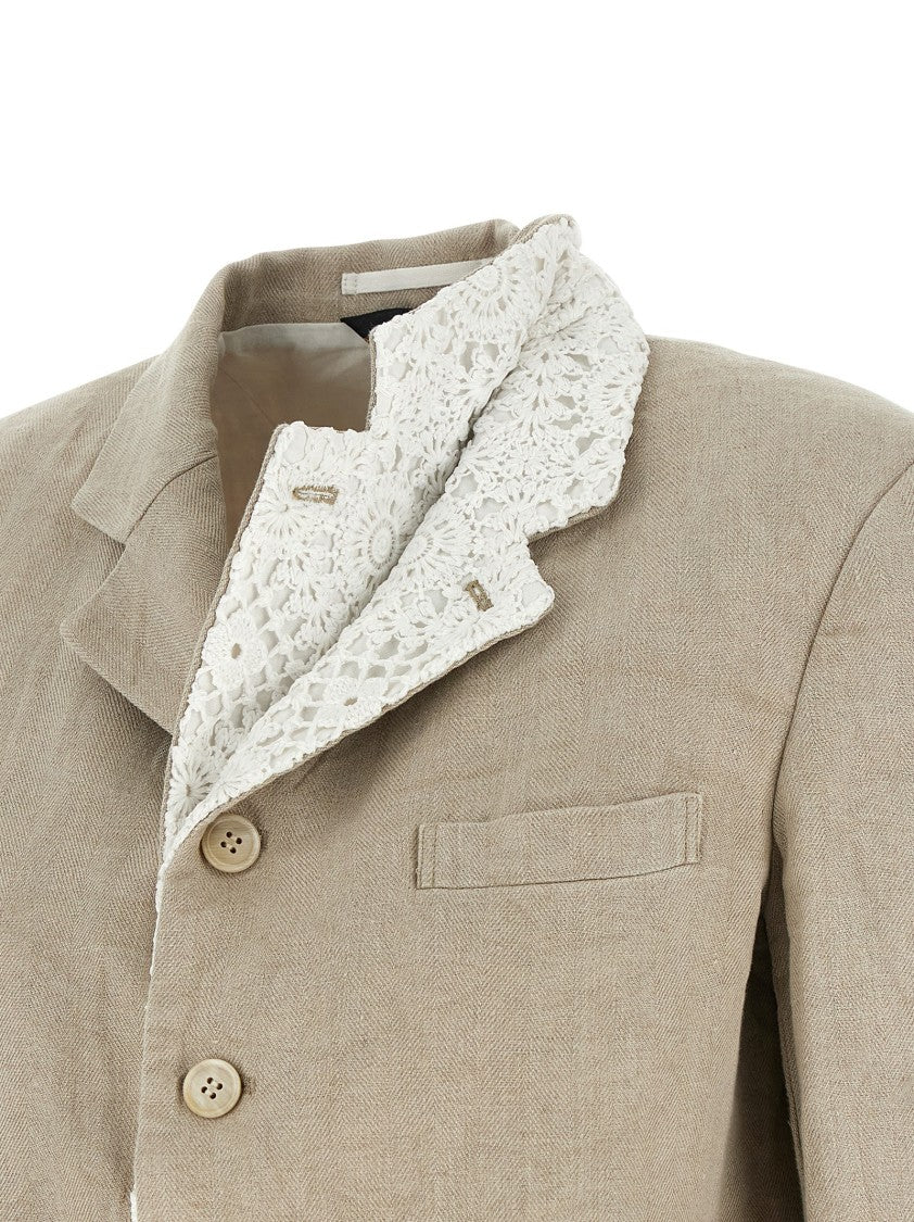 Comme Des Garçons Double Layer Lapel Blazer