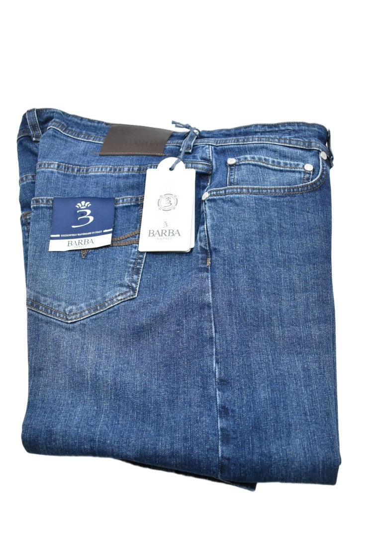 Barba Blue Barba Medium Wash Versatile Jeans