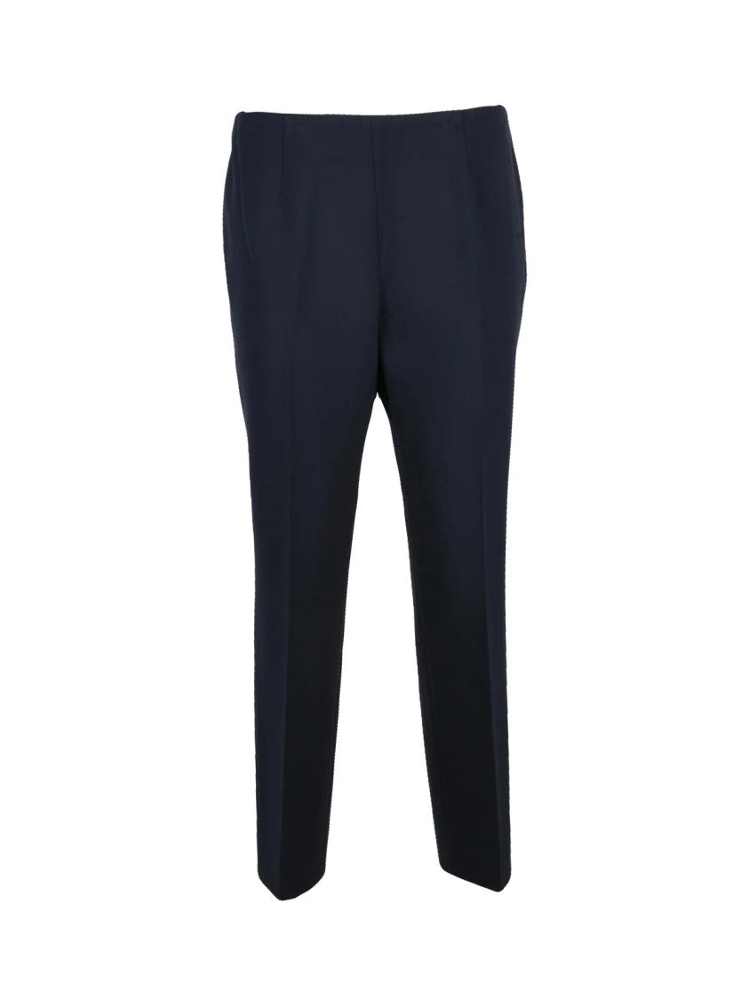 Peserico Blue Technical Blend Straight-Leg Formal Pants