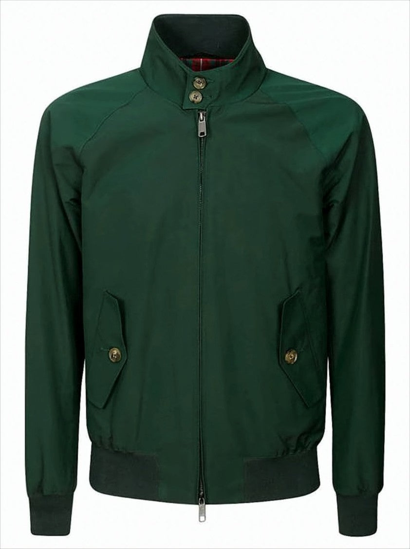 Baracuta Classic Bomber Jacket With Zip Closure