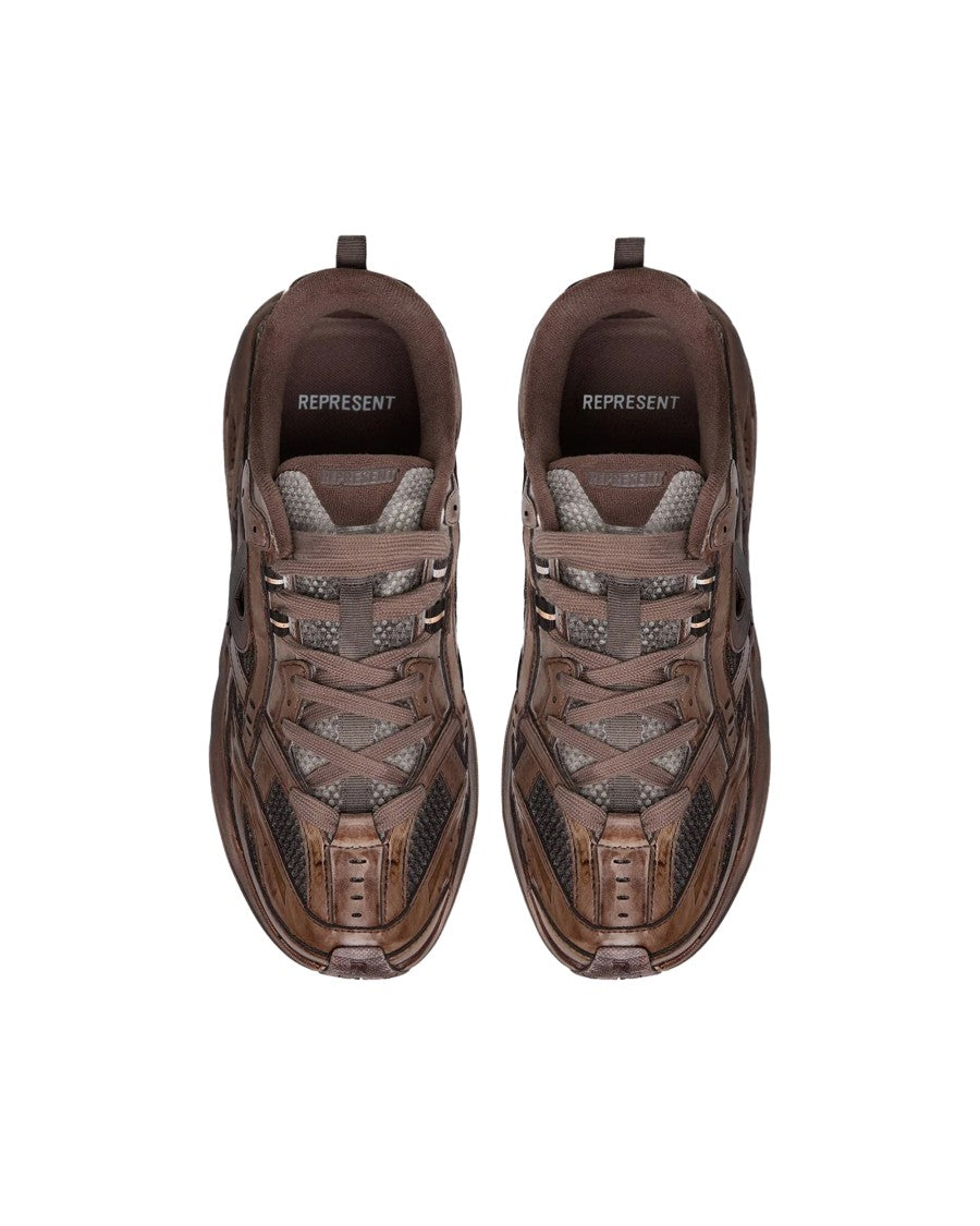 Represent Storm Runner Dip Brown Sneakers