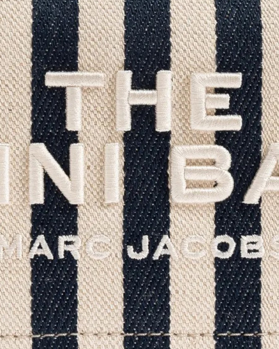 Marc Jacobs Blue Sea Striped Canvas Mini Shoulder Bag