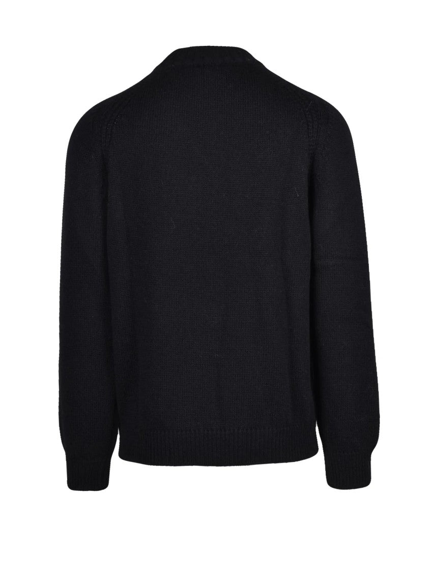 Daniele Fiesoli Crew Neck Raglan Sweater With Merino Wool And Alpaca Blend