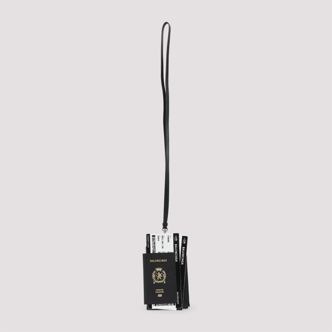 Balenciaga Passport Black Calf Leather Phone Holder