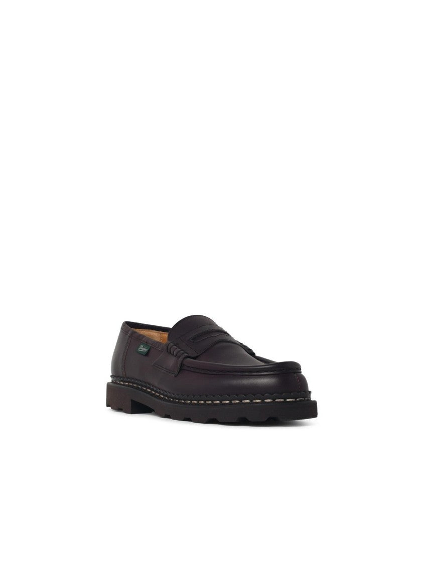 Paraboot Brown Reims Lisse Cafè Leather Loafers