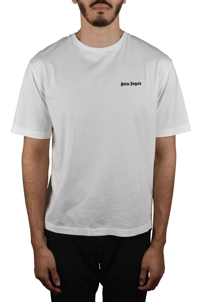 Palm Angels Relaxed Fit Cotton T-Shirt With Embroidered Logo