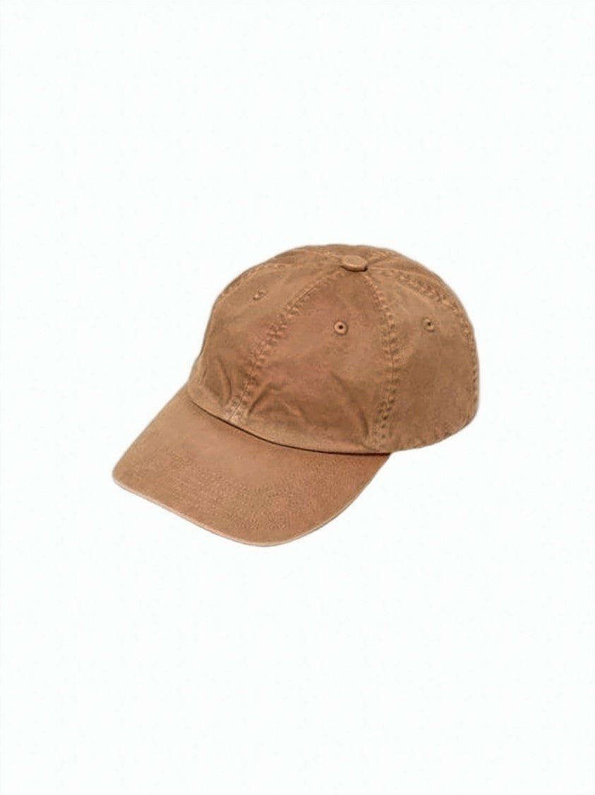 Auralee Classic Brown Cotton Six-Panel Baseball Cap