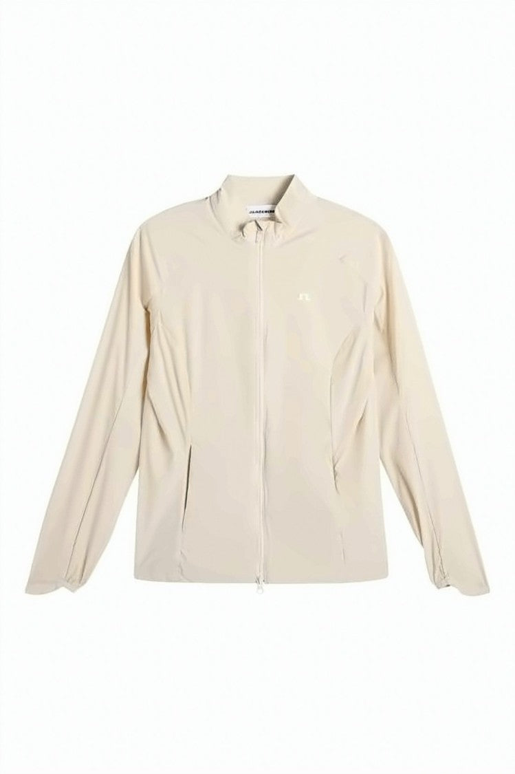 J Lindeberg Minimalist High-Collar Jacket With Zipper Closure