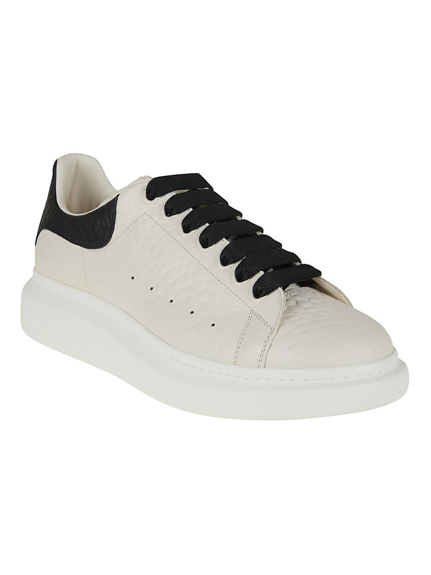 Alexander Mcqueen Chunky Oversized Leather Sneakers With Textured Heel Detail