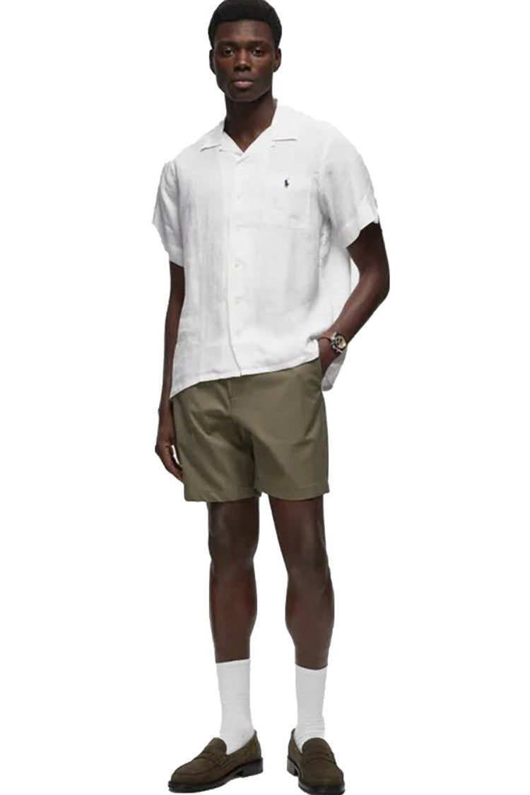 Polo Ralph Lauren White Linen Poplin Shirt Camp Collar
