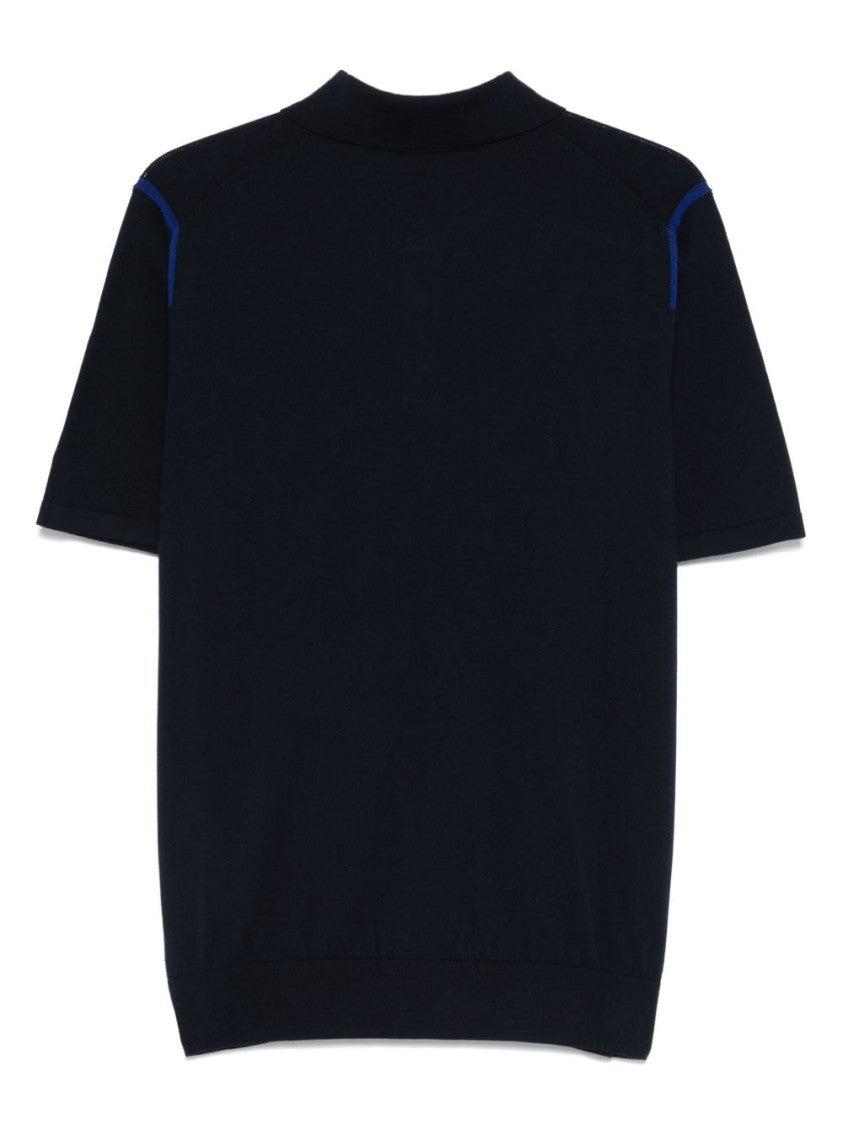 Paul Smith Navy Blue Short-Sleeved Sweater