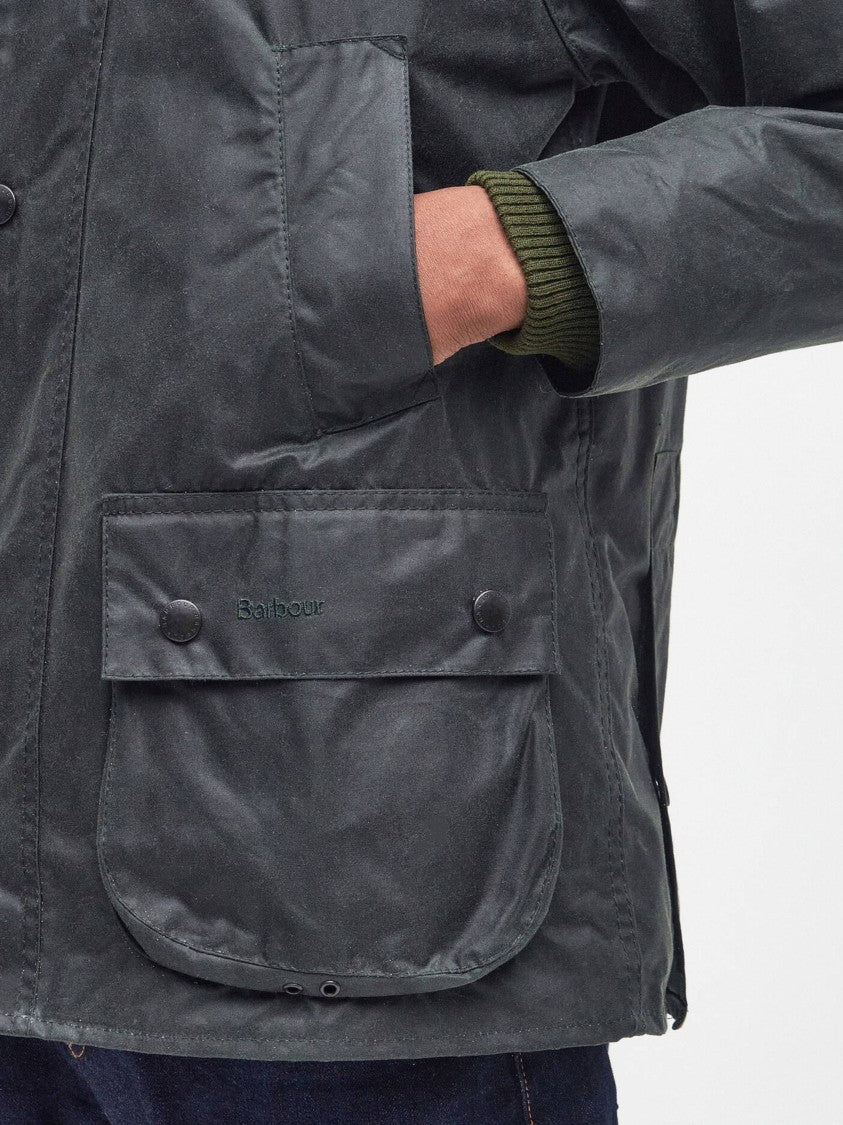 Barbour Dark Green Corduroy Collar Jacket