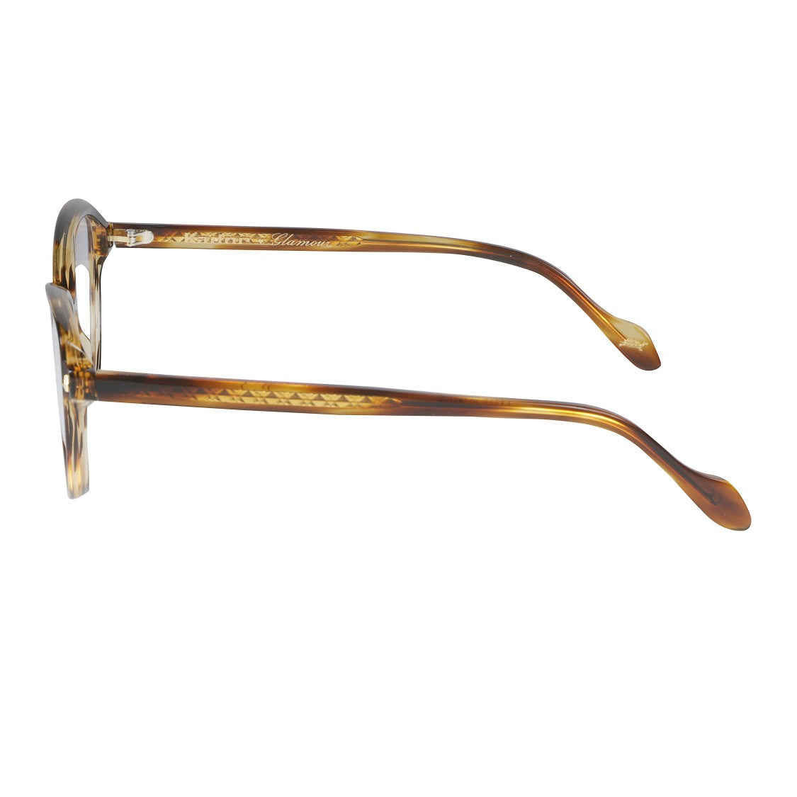 Kador Melany Glamour-V Cat-Eye Tortoiseshell Sunglasses With Gold Accents