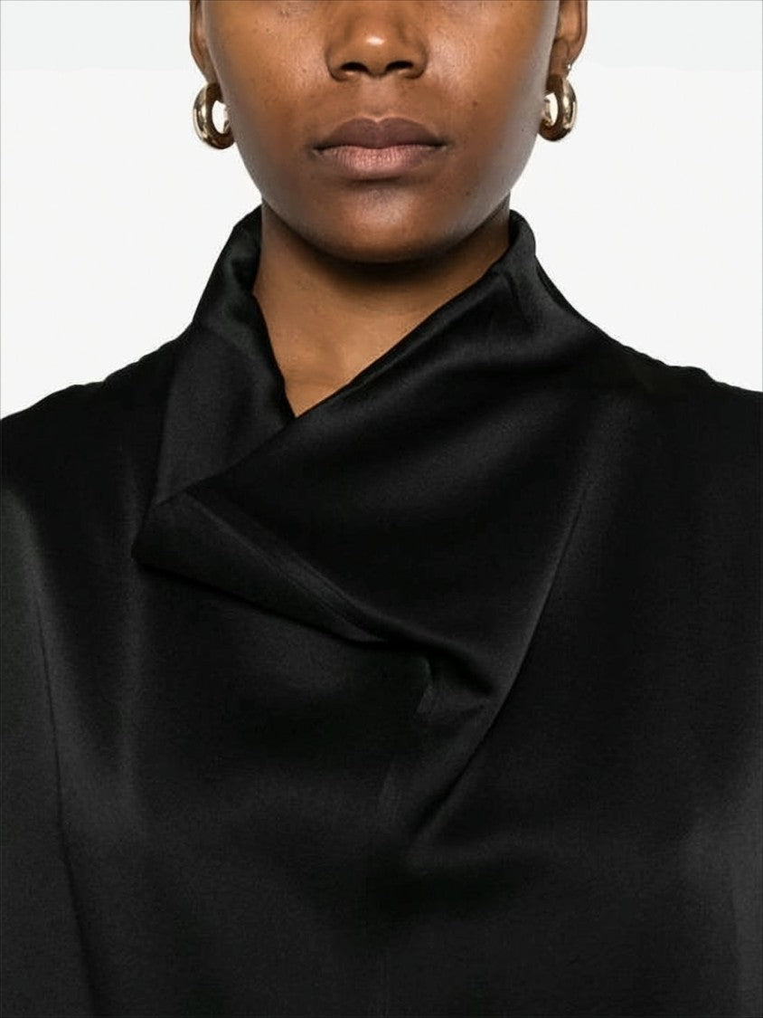 Totême Black Sleeveless Top With Boxy Silhouette