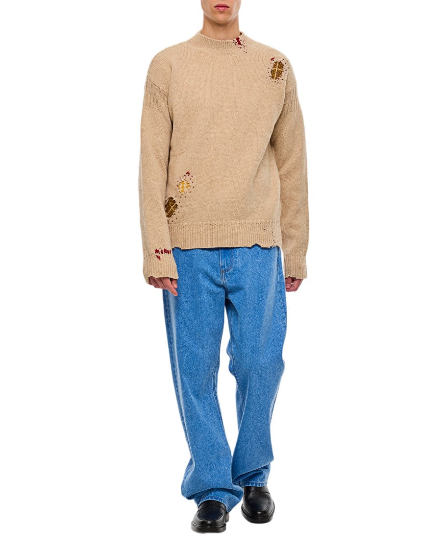 Marni Loose-Fitting Five-Pocket Denim Trousers With Classic Closure