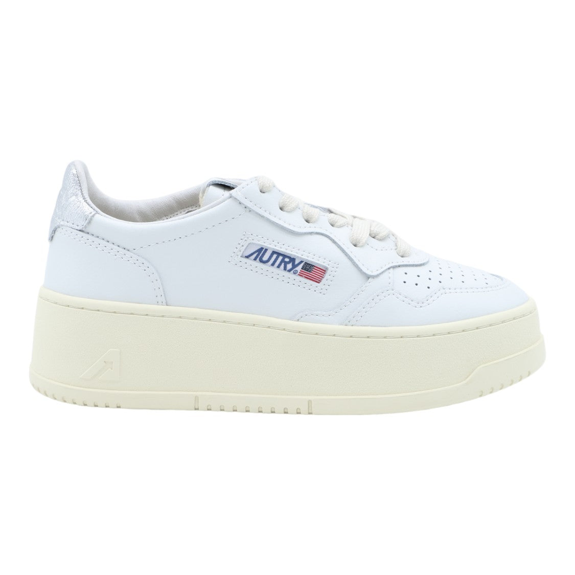 Autry Chunky Sole Sneakers With Metallic Heel Tab And Perforated Details