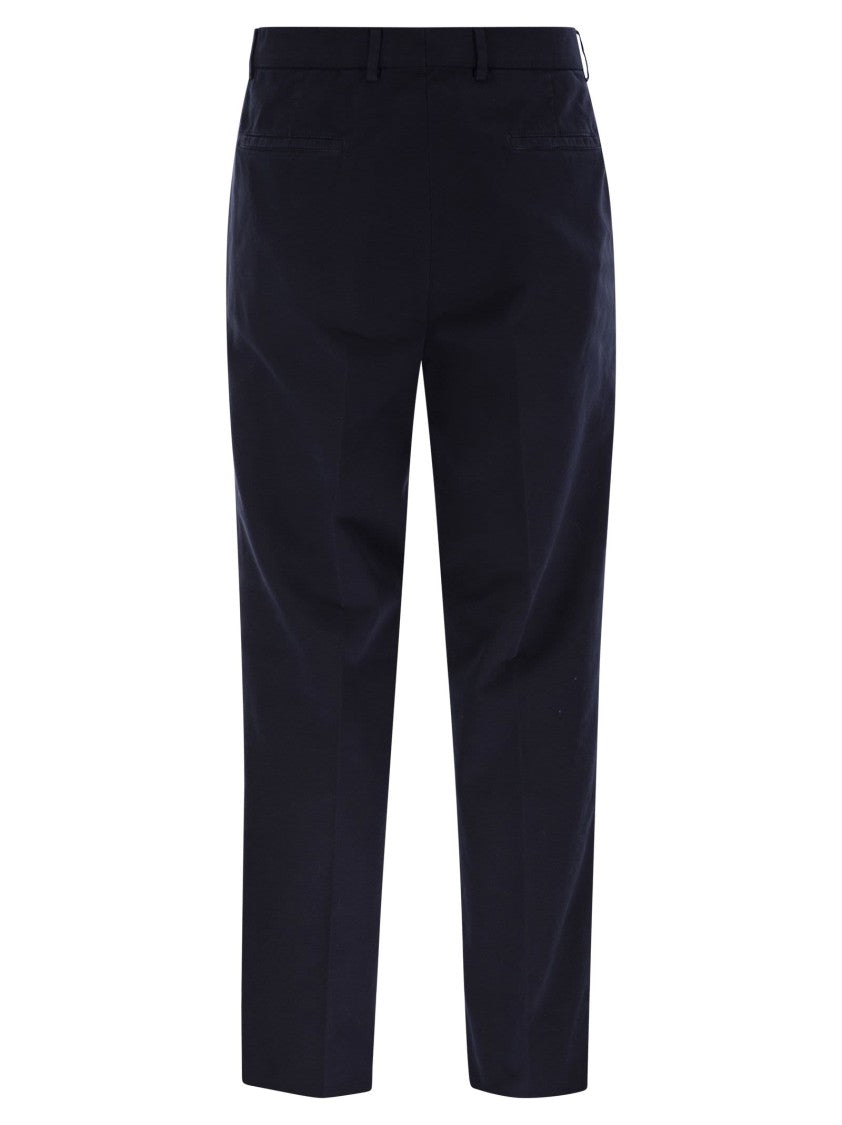 Brunello Cucinelli Leisure Fit Trousers In Garment-Dyed Cotton Velvet