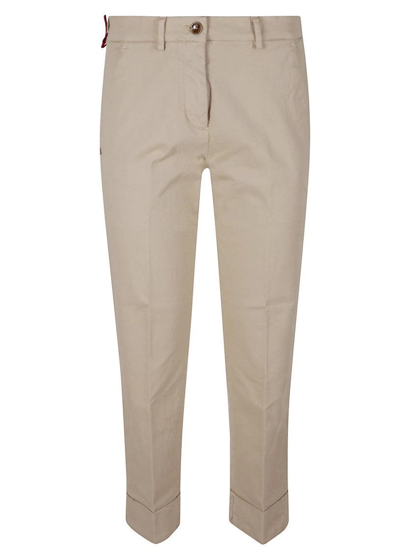 Mason's Tailored Beige Trousers With Mid-Rise Waist