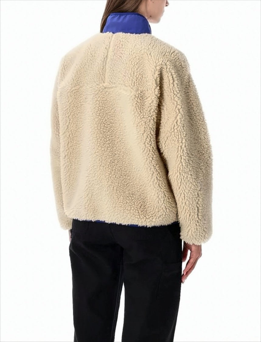 Patagonia Textured Fleece Jacket With Color Accents