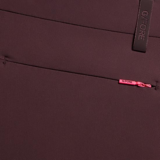 Gfore Burgundy Straight-Fit Pants With Tailored Silhouette And Subtle Zipper Detail