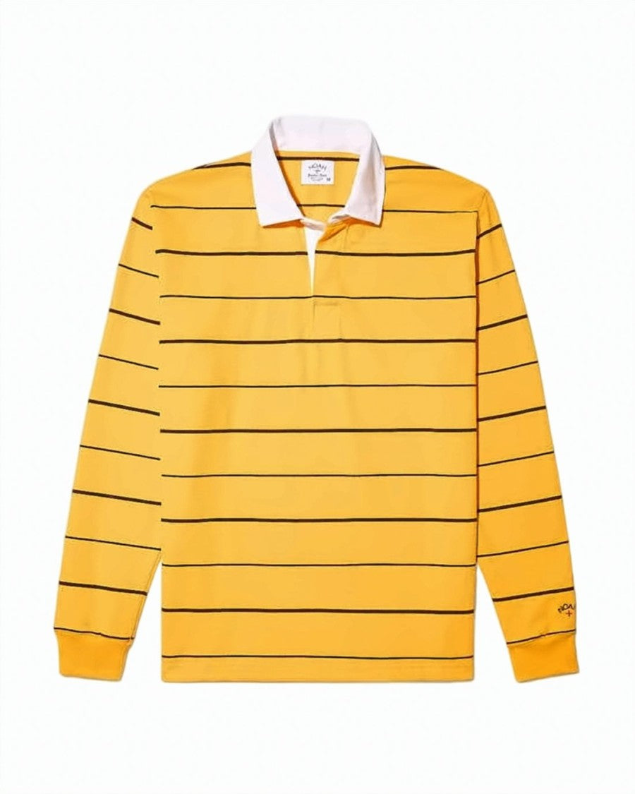 Noah Long-Sleeve Polo Shirt With Contrasting Collar