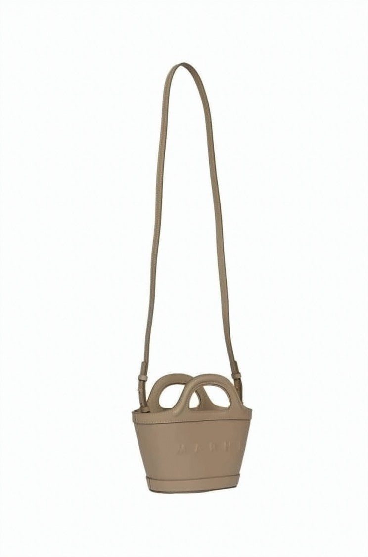 Marni Structured Calf Leather Tote Bag With Cotton Lining