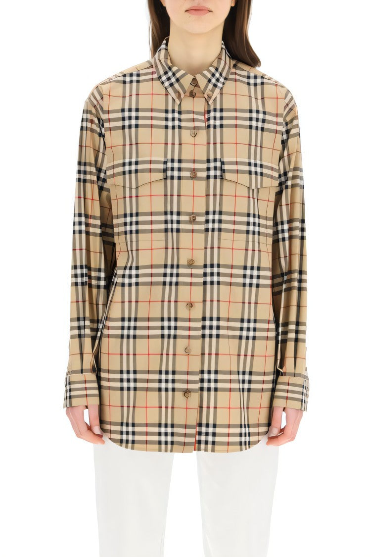 Burberry Classic Plaid Shirt With Utility Pockets