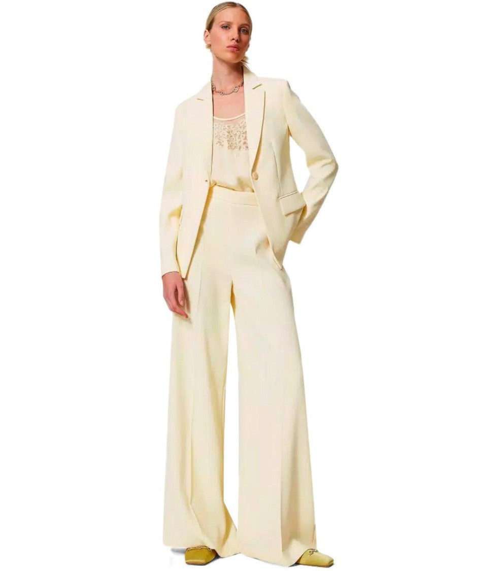 Twin-Set Vanilla Wide Leg Trousers