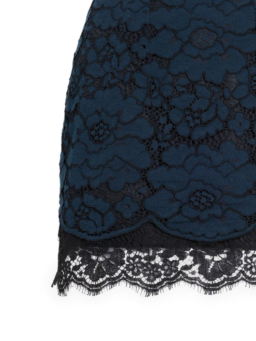 Patou Fitted Mini Skirt With Scalloped Hem