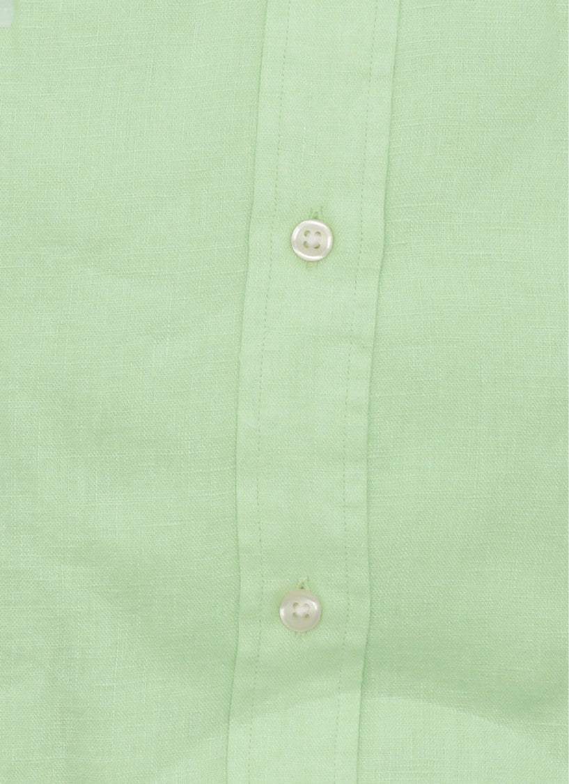 Polo Ralph Lauren Linen Button-Down Shirt With Iconic Pony Emblem