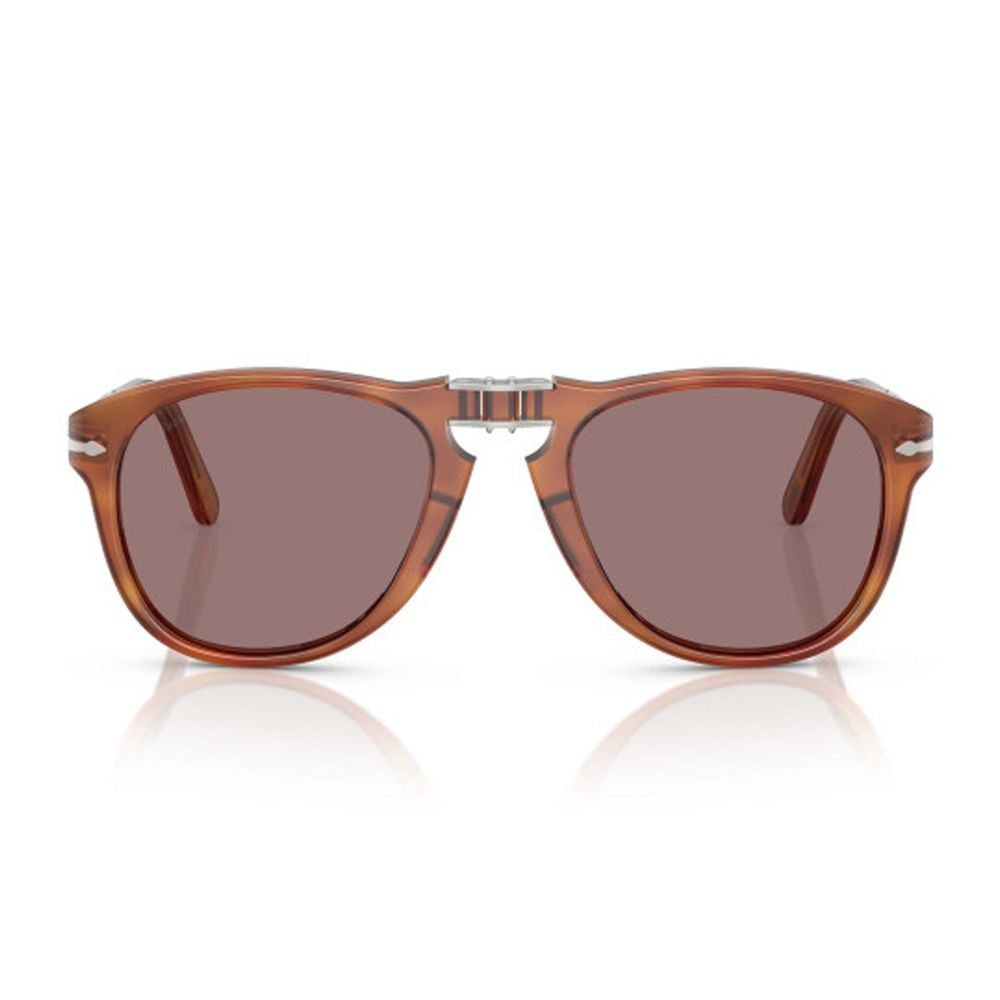 Persol Po0714sm Steve Mcqueen Folding Pilot Sunglasses In Terra Di Siena